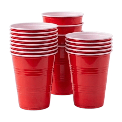 Vaso Color Rojo 500cc x 10u.