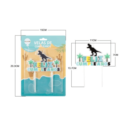 Vela Feliz Cumpleaños Dinosaurio Super Feliz1