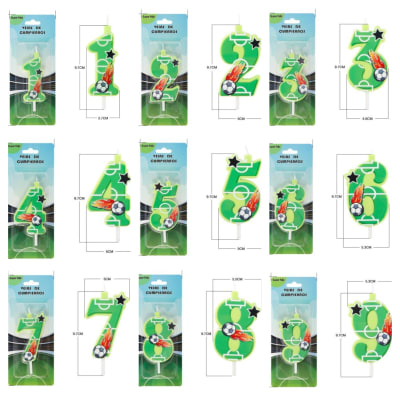 Vela Numero Diseño Futbol