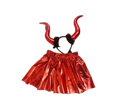 Disfraz Tutu con Cuernos Rojo Diabla