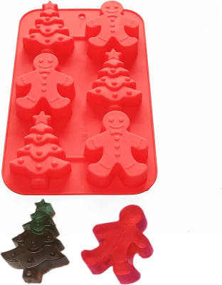 Molde Silicona Navidad Grande 6div.