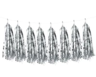 Guirnaldas Borlas Plateado 12pcs