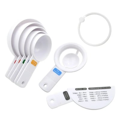 Cuchara Medidora Blanca 6pcs.