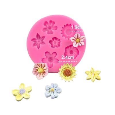 Molde Silicona Flor Surtida2