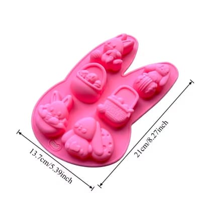 Molde Silicona Conejo Huevos 6div.1