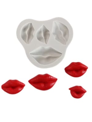 Molde Silicona Besos 4 Div.