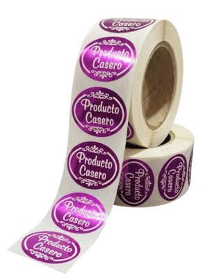 Etiquetas Producto Casero Fucsia 1000u. (Rollo)1