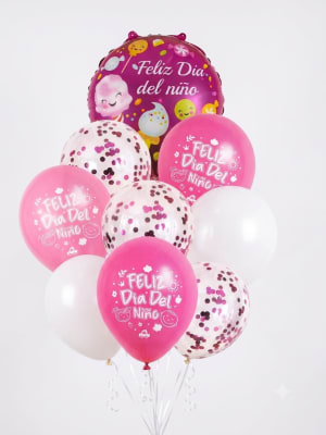 Set De Globos Dia del niño Fucsia 9pcs1