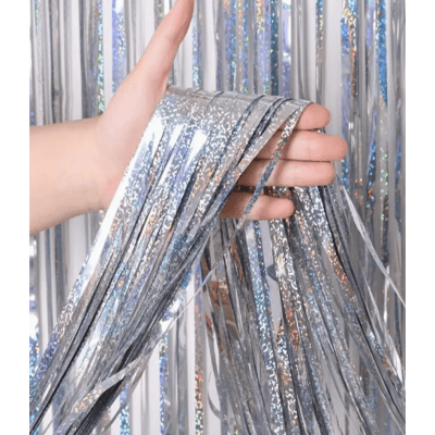 Cortina Holografica Plata 1u.