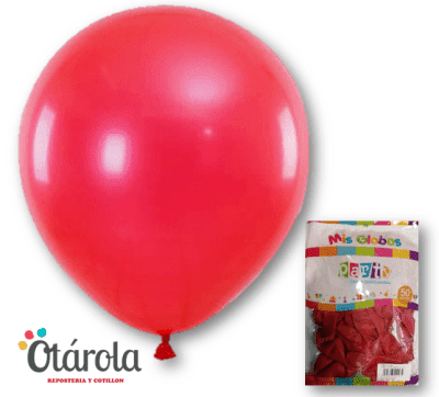 Globo Liso Rojo N°9 50u.