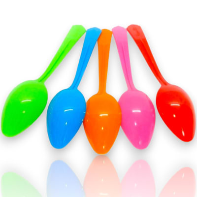 Cuchara Plastico Colores x 50 Unidades