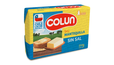 Mantequilla Sin Sal 250grs. Colun.