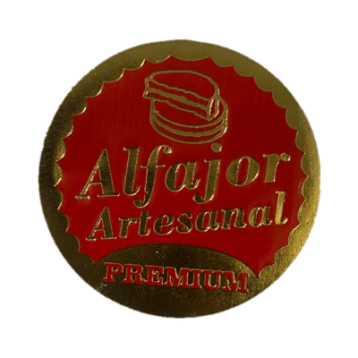 Etiquetas Alfajor rojo 100u.