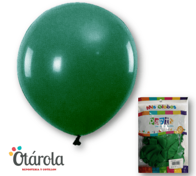 Globo Liso Verde Selva N°9 25u.