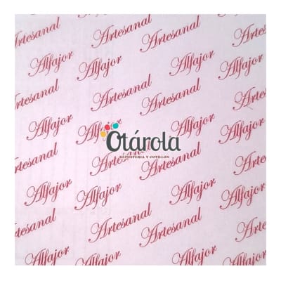 Papel Alfajor Diseño Letras Rojas 100 u.