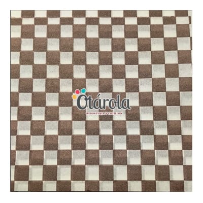 Papel Alfajor Diseño Cuadros Cafe 100u.1