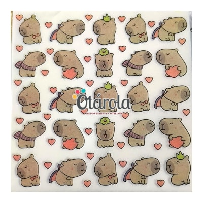 Papel Alfajor Diseño Capybara 100u.