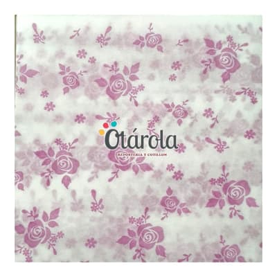 Papel Alfajor Diseño Rosas Rosa 100u.