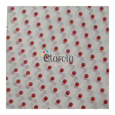 Papel Alfajor Diseño Puntos Rojos 100u.