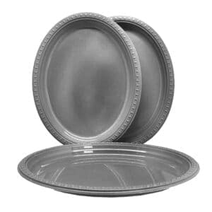 Bandeja Plastica Ovalada Negra X3und1