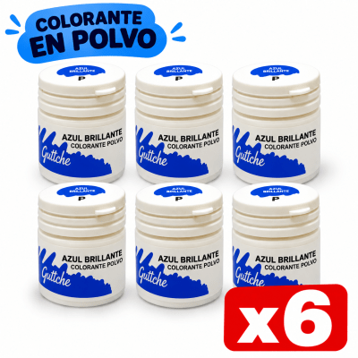 Colorante En Polvo Azul Brillante Guttche (6x15grs)1