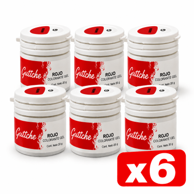 Gel Guttche Rojo (6x20grs)1
