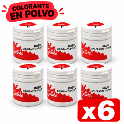Colorante En Polvo Rojo Guttche (6x15grs)1