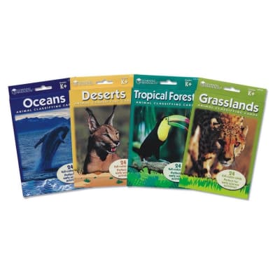 CARTAS DE CLASIFICACIÓN ANIMAL. PACK DE 4