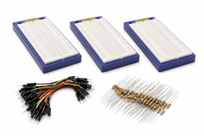 PACK 3 PROTOBOARD, CABLES DUPONT Y PACK RESISTENCIAS