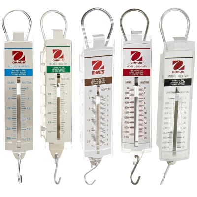 SET 5 DINAMÓMETROS PRECISIÓN OHAUS. 2,5 5 10 20 Y 50 N