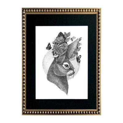 Conejo Flores Ilustrado Conejo Flores Ilustrado