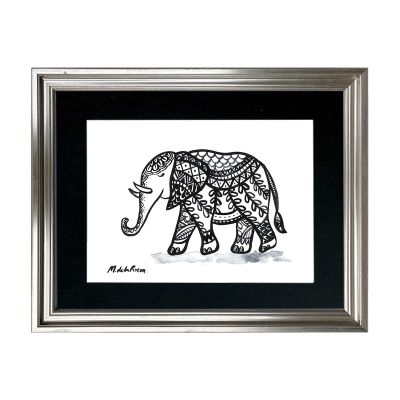 Ilustración Tinta Elefante Ilustración Tinta Elefante