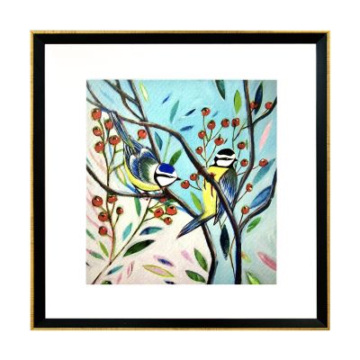 Pajaritos en Árbol Azul Pajaritos en Árbol Azul