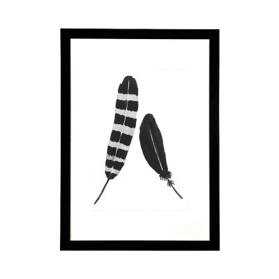 Plumas Gris & Negro I Plumas Gris & Negro I