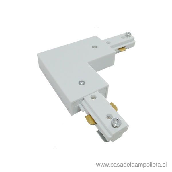 UNIÓN PARA RIEL T3 TIPO L 90° - BLANCO