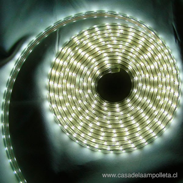 CINTA LED 5050 220V 4 METROS - BLANCO FRÍO (6500K) + CONTROLADOR
