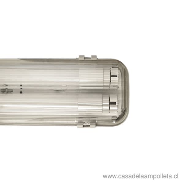 EQUIPO ESTANCO 2X18W + 2 TUBOS LED T8 18W 6500K 120CM - VELLMAX