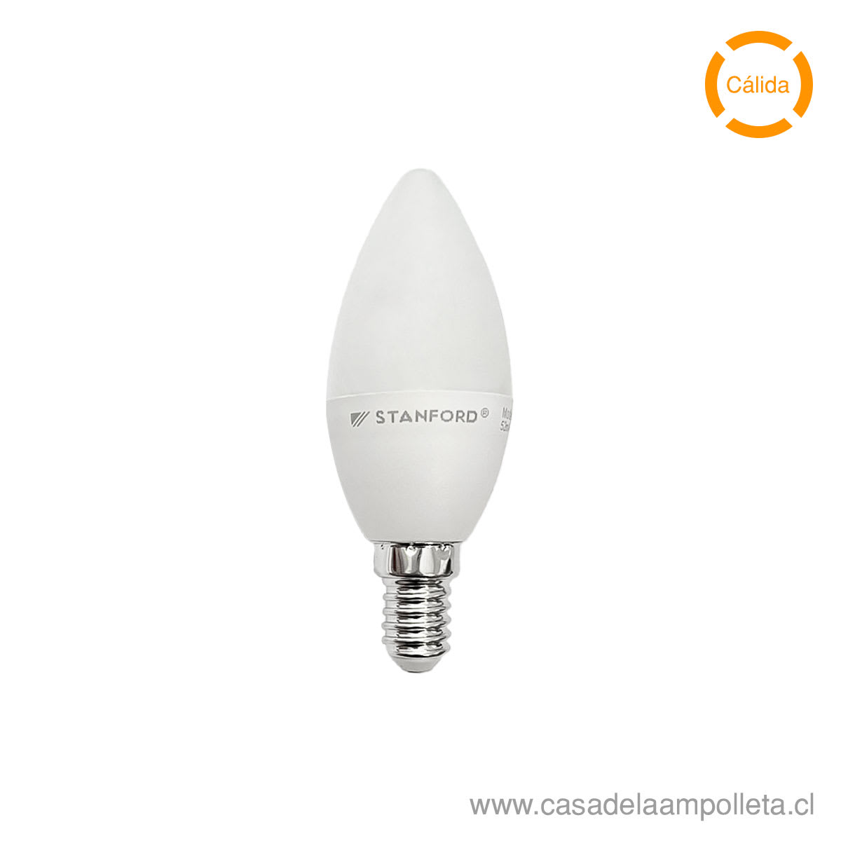 AMPOLLETA LED 6W VELA E14 - BLANCO CÁLIDO (3000K)