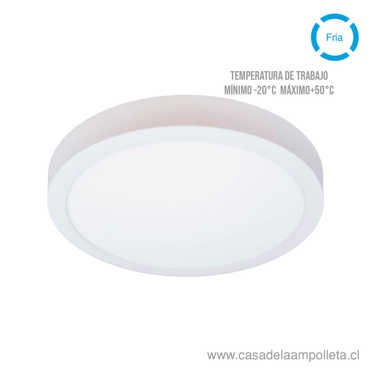 PANEL LED REDONDO SOBREPUESTO 18W - BLANCO FRÍO (6500K) - FSL