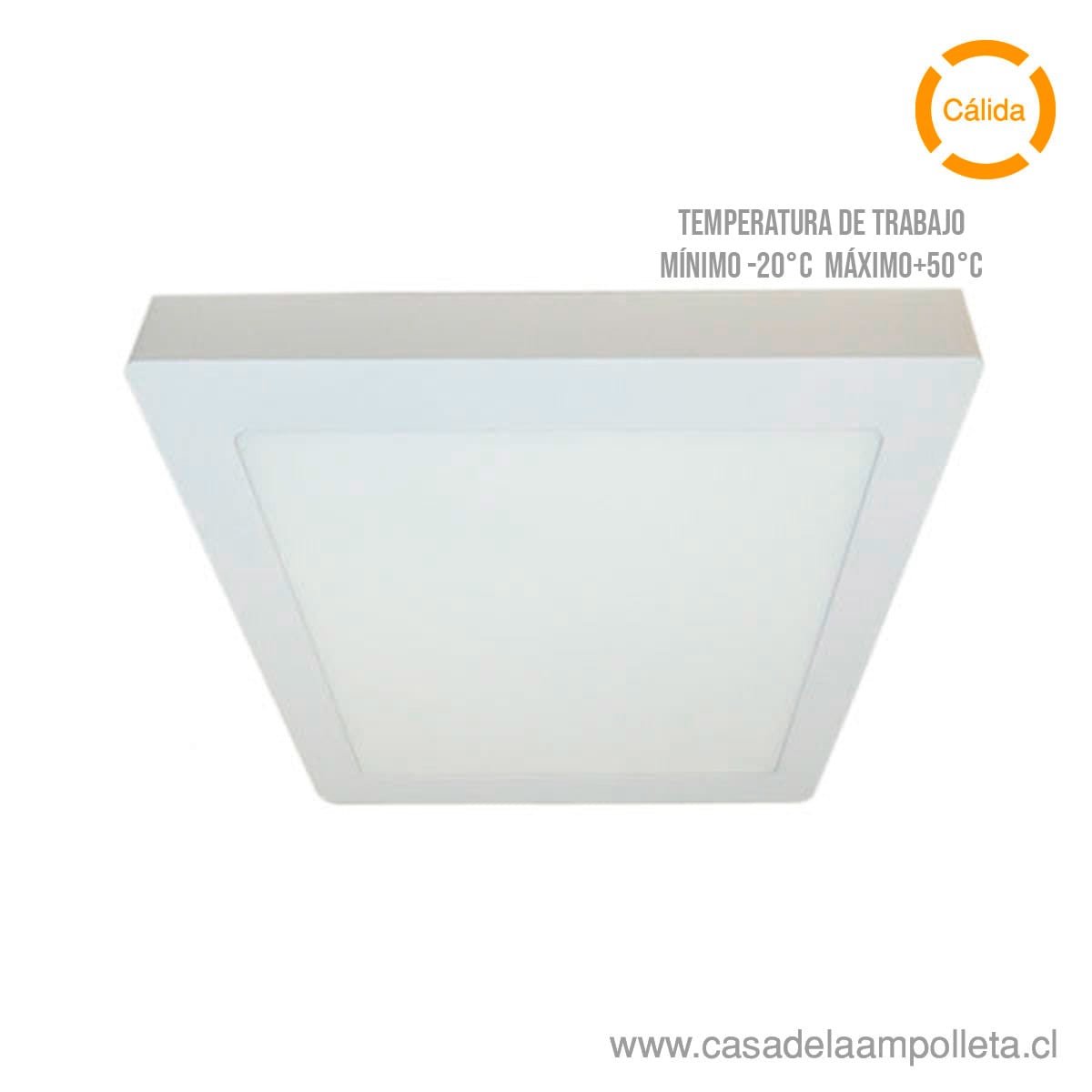 LED CUADRADO SOBREPUESTO 18W - BLANCO CÁLIDO (3000K) - FSL