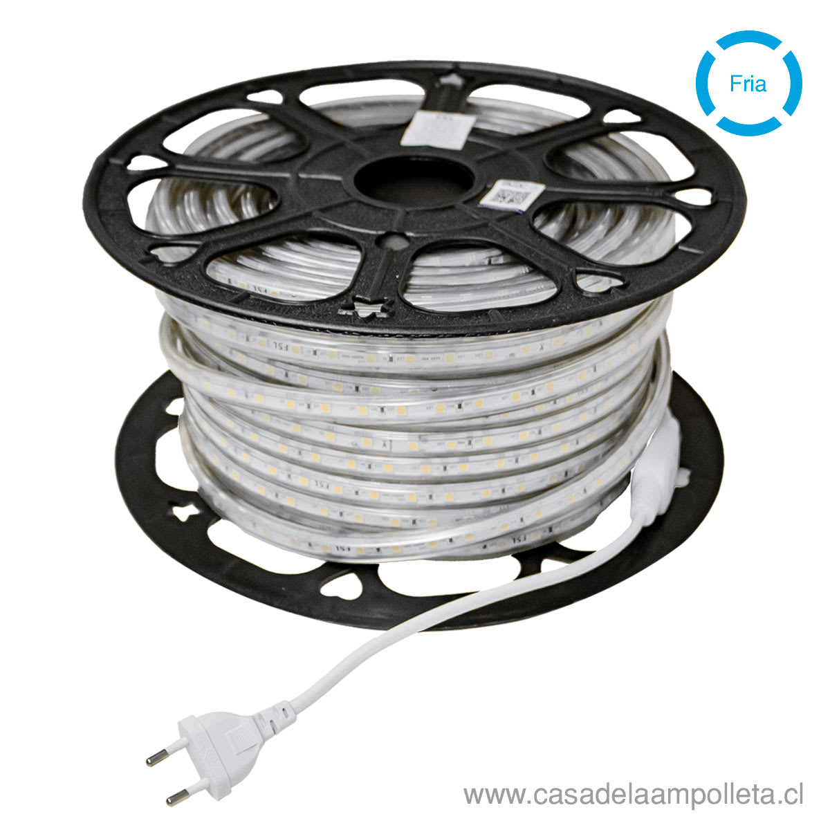 CINTA LED 5050 220V ROLLO DE 50 METROS - BLANCO FRÍO (6500K) + CONTROLADOR
