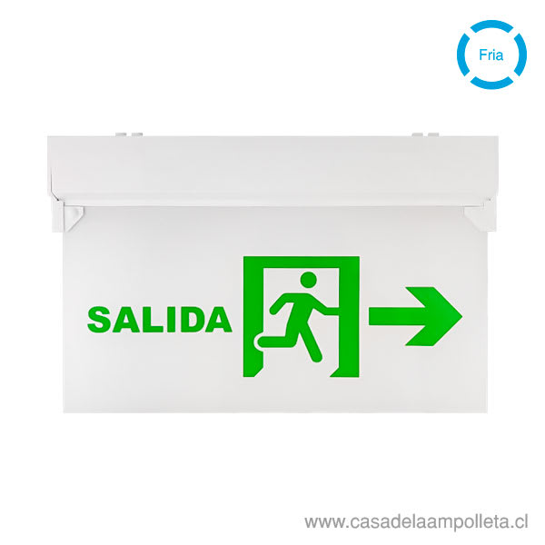 SEÑALETICA CON FLECHA DE SALIDA LED 0.3W