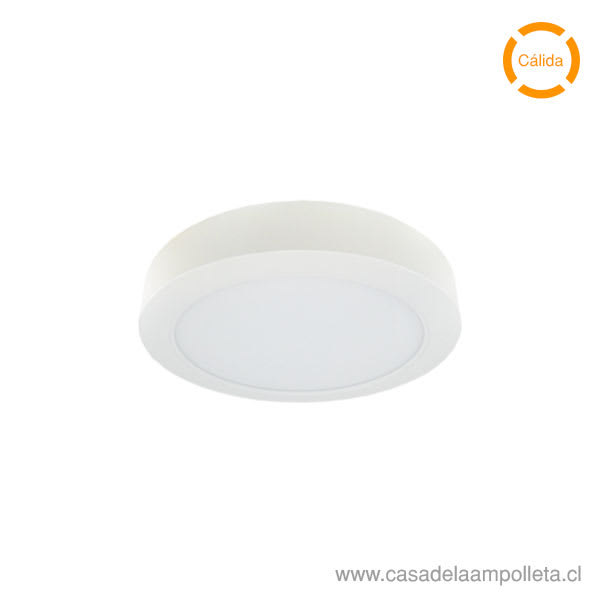 PANEL LED REDONDO SOBRESPUESTO 12W - BLANCO CÁLIDO (3000K)