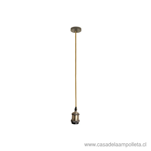 LÁMPARA COLGANTE VINTAGE BRONCE PARA AMPOLLETA E27