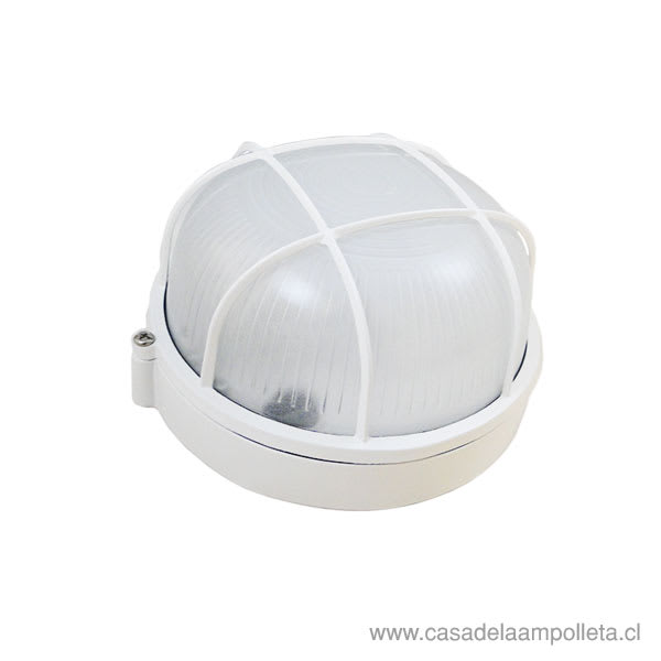 FOCO TORTUGA REDONDO CON REJILLA - BLANCO