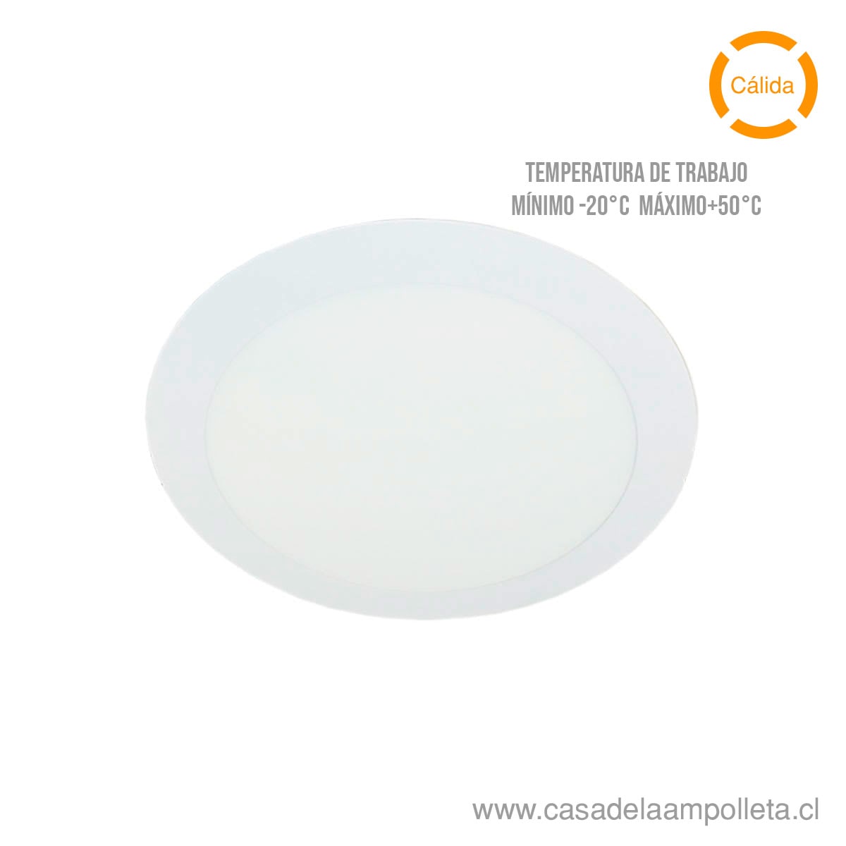 PANEL LED REDONDO EMBUTIDO 18W - BLANCO CÁLIDO (3000K) - FSL