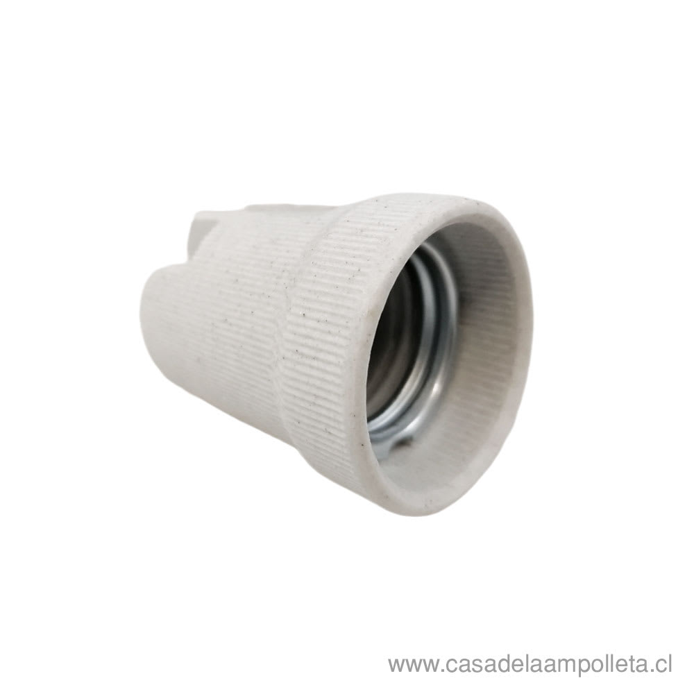 PORTALÁMPARA PORCELANA E27 - BLANCO