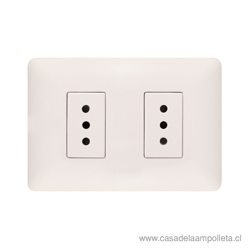 ENCHUFE DOBLE 10A - BLANCO