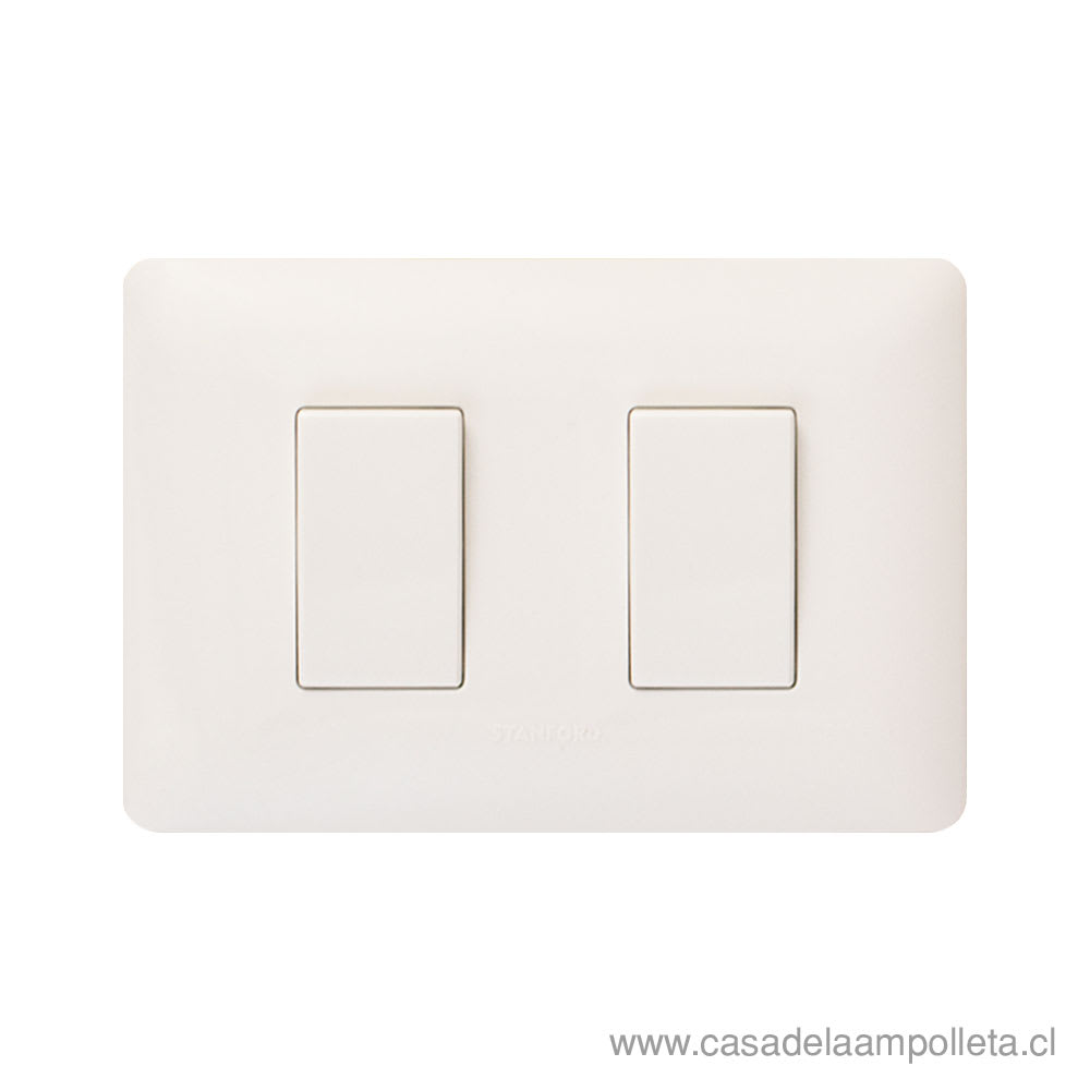 INTERRUPTOR DOBLE - BLANCO