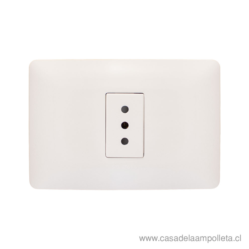 ENCHUFE SIMPLE 10A - BLANCO